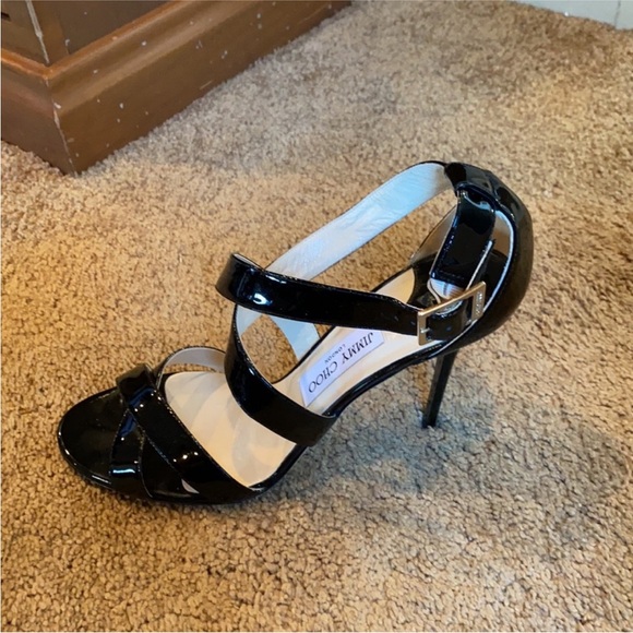 Jimmy Choo Glossy Black Heels - Picture 3 of 7